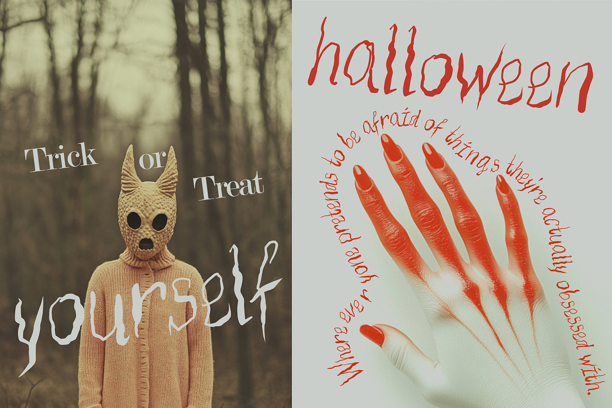 Scratched Stories - Halloween Script, a Handwritten Font by Struvictory.art (Photo 5 of 9)