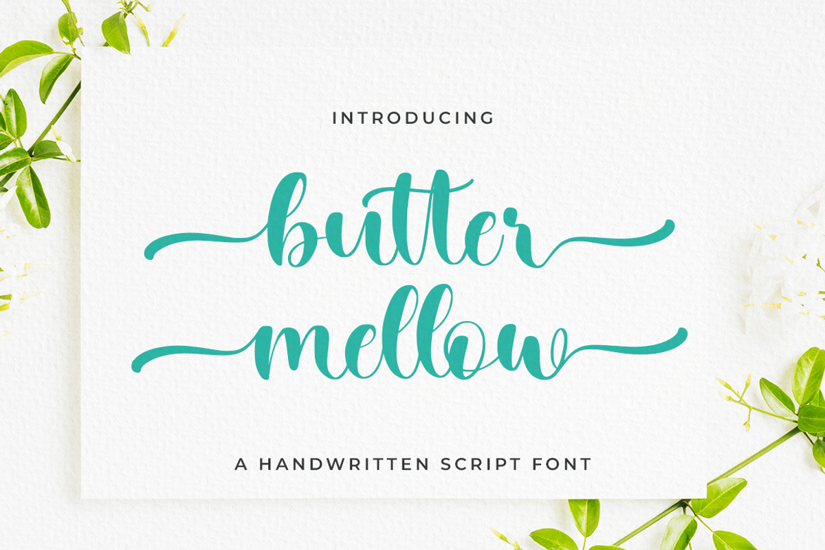 Butter Mellow Handwritten Script, a Script Font by Luminotype (Photo 1 of 5)