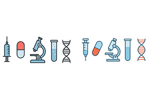 Design elements representing medical, an Illustration by ZinetroN