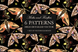 Moths And Fireflies Patterns