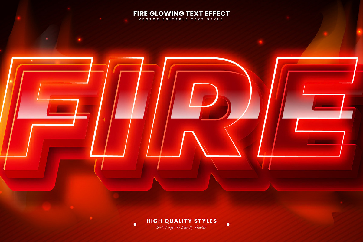 Red Fire Editable Text Effect, a Layer Style Add-On by Niestart Creation (Photo 2 of 2)