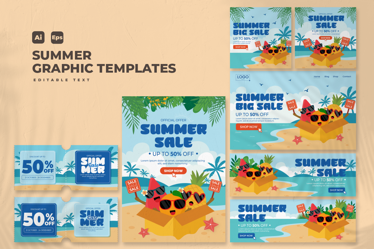 Summer Set Graphic Design V32, a Flyer Template by twinstd (Photo 1 of 6)