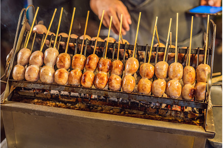 Food on Walking street Asian food, an Architecture Photo by Elizaveta Galitskaya