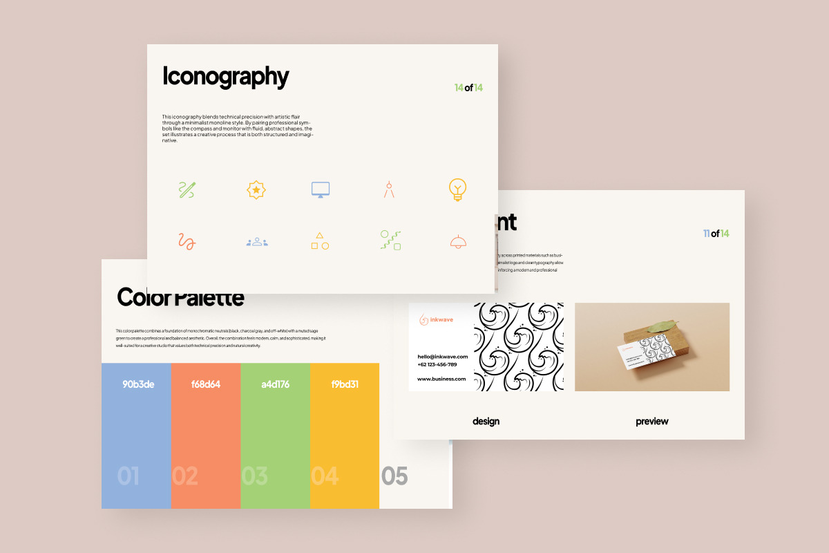 Inkwave Creative Brand Guideline, a Magazine Template by productype1 (Photo 4 of 6)
