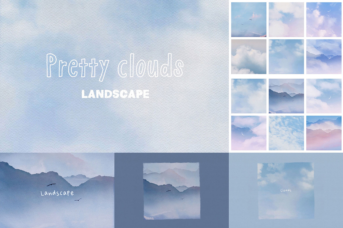 Winter Landscape Bundle, a Background Graphic by by creative paper (Photo 3 of 5)