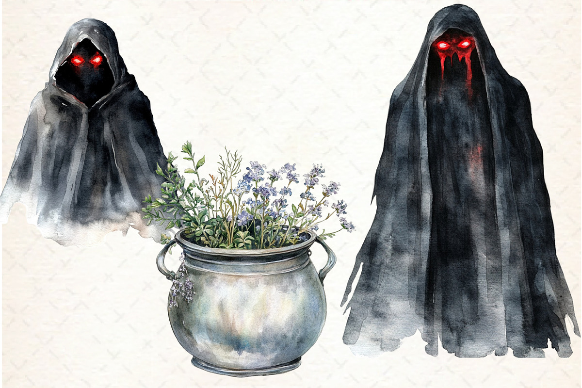 Spooky Halloween Clipart, an Illustration by Libby Wishes (Photo 5 of 6)