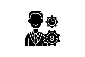 Finance Department Black Glyph Icon