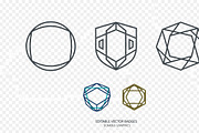 24 Minimal Geometric Logo Frames, an Emoji Icon by adenpinkstore (Thumbnail 2 of 12)