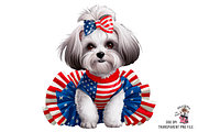 Patriotic Shih Tzu PNG Bundle, a Graphic by Clipart Bloom (Thumbnail 2 of 15)