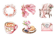 Blush Pink Mother's Day Clipart, an Illustration by CreationArt (Thumbnail 5 of 5)