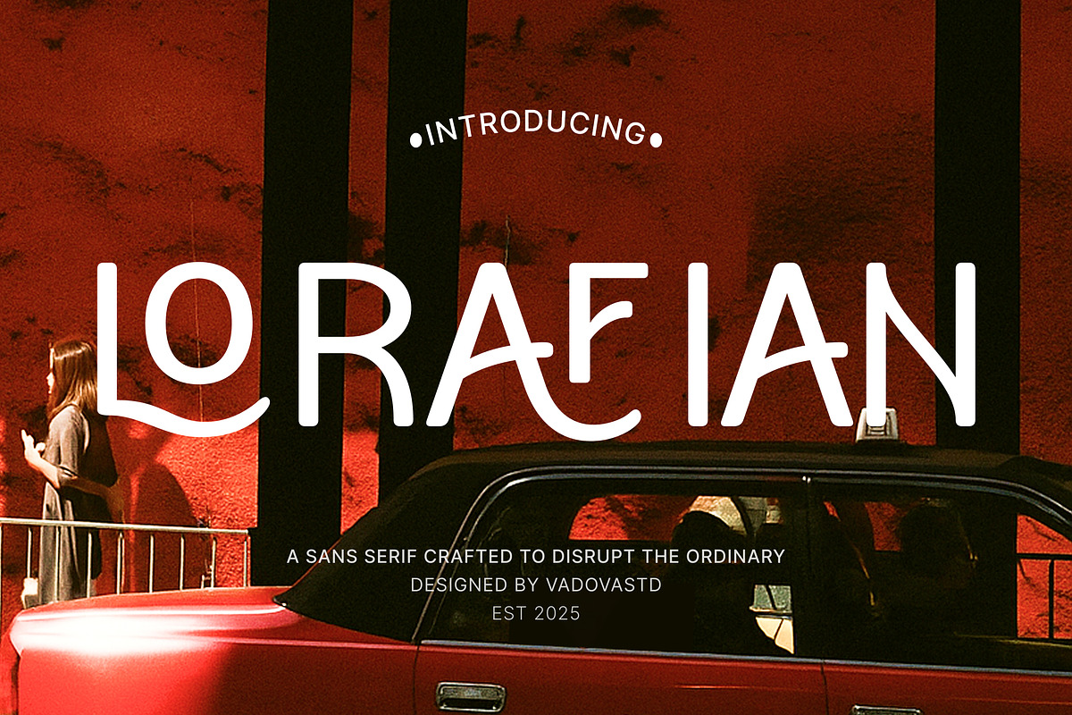 Lorafian – Playful Sans Serif, a Sans Serif Font by Vadovastd (Photo 1 of 9)