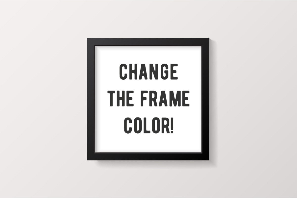 White Square Frame Mockup, a Print Template by Minty Fresh Graphics (Photo 3 of 4)