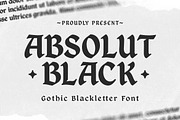 Absolut Black – Gothic Blackletter, a Blackletter Font by decographstud (Thumbnail 1 of 7)