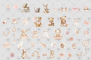 Teddy Bear Boho Clipart, an Animal Illustration by BigCakeBee (Thumbnail 3 of 4)