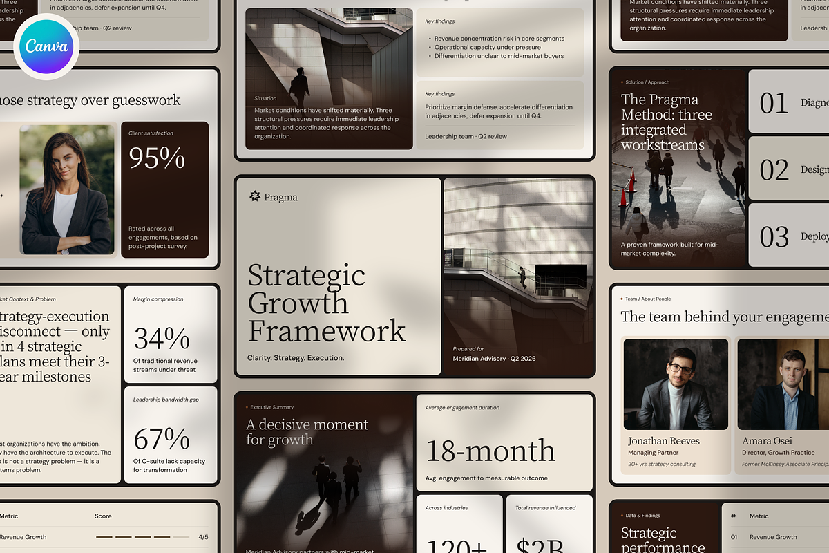 Pragma Consultant Deck Canva, a Presentation Template by PaperSlides (Photo 1 of 6)