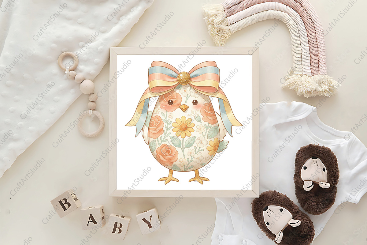 Happy Easter Chick PNG, an Illustration by CraftArtStudio (Photo 4 of 4)