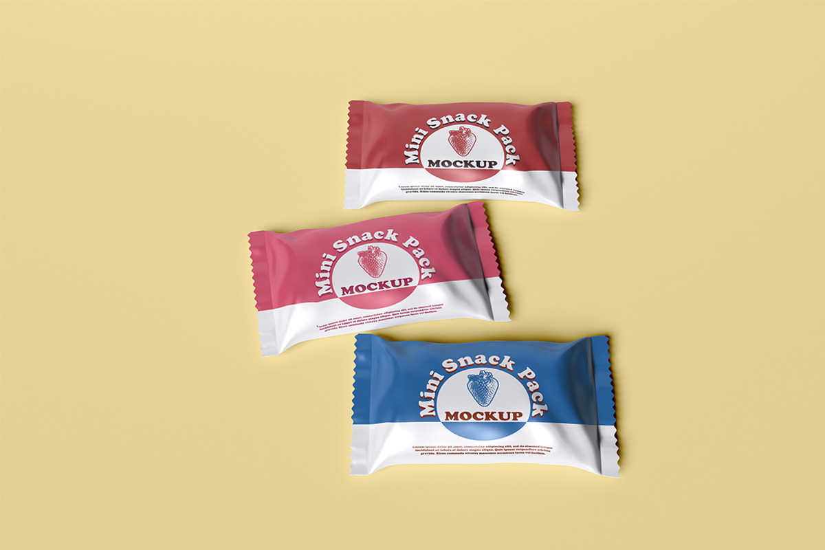 Mini Snack Pack Mockup, a Product Mockup by xavier_studio (Photo 4 of 5)