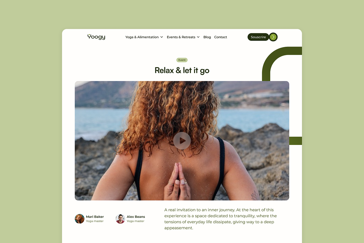 Yoogy - Yoga Template, a Websites & App Template by Dafolle (Photo 2 of 4)