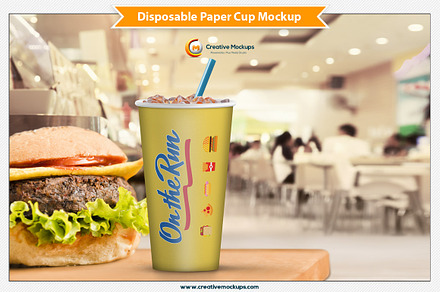 Disposable Paper Cup Mockup