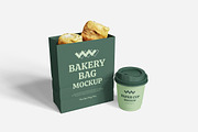 Paper Cup Bakery Bag Mockup, an Advertising Mockup by Indah (Thumbnail 2 of 6)