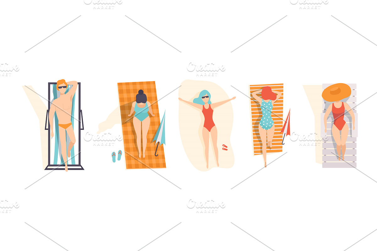 People Character on Seaside and, a Person Illustration by TopVectors