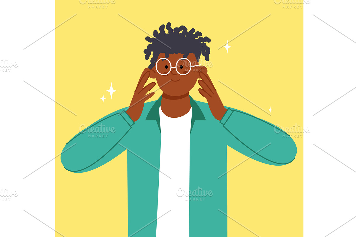 Young guy wear stylish glasses, an Object Illustration by LadadikArt