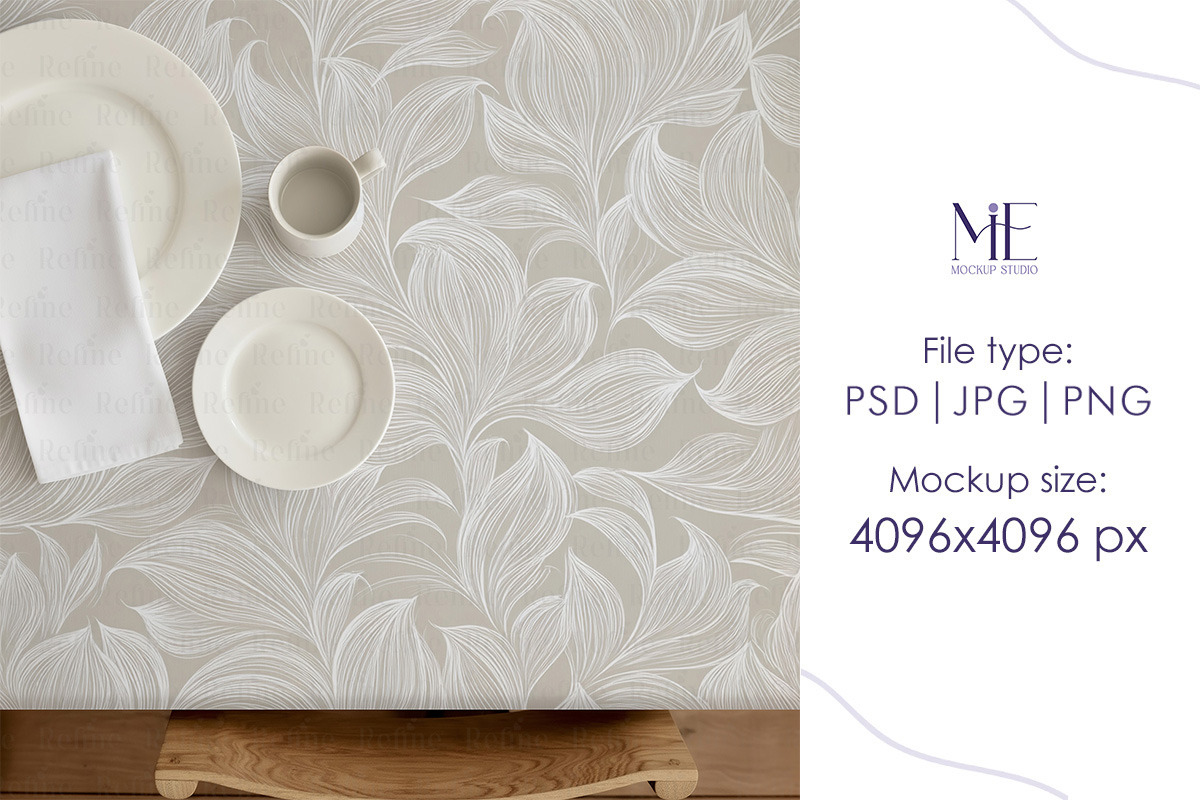 Table Cloth Mockup Tablecloth Napkin, a Household Mockup by Mie Mockup Studio (Photo 10 of 10)