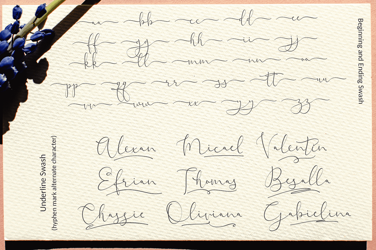 Blooming Valerian Font, a Handwritten Font by Letterhanna Studio (Photo 13 of 19)