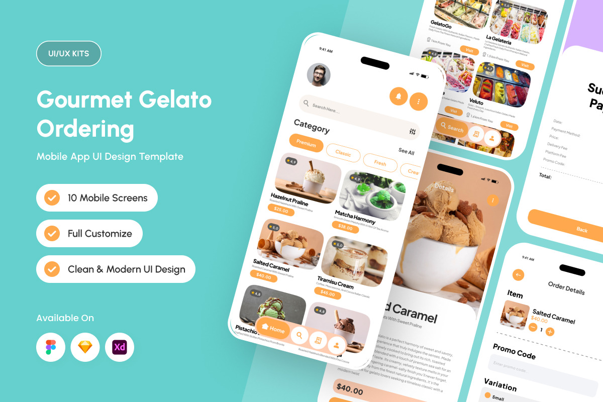 Gelateria - Gourmet Gelato Order App