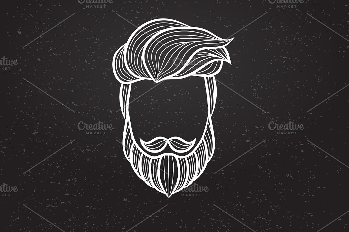 Barbershop logo elements, a Work Illustration by El Design (Photo 3 of 3)