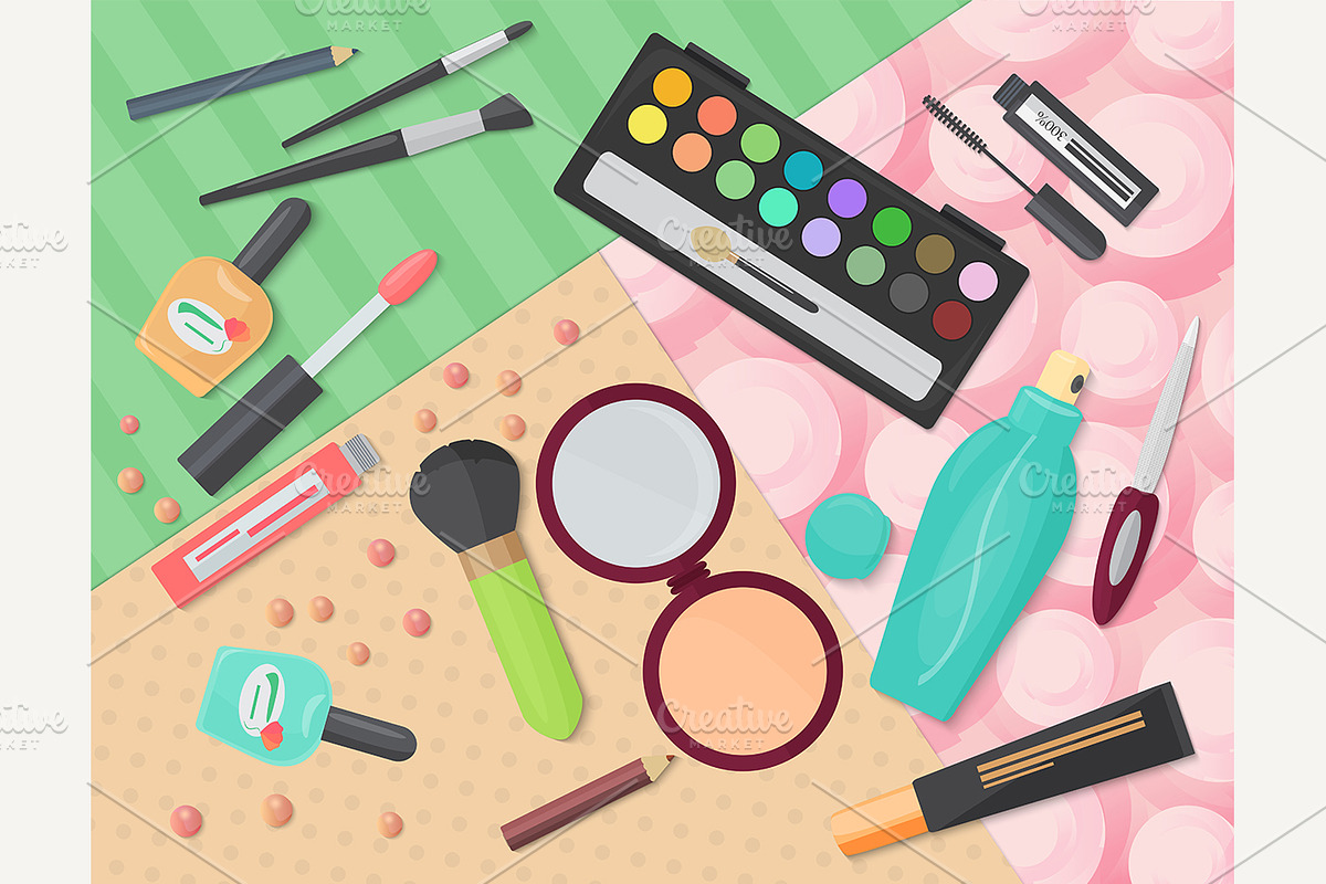 Colorful cosmetics concepts Pack set, a Background Graphic by Lemberg Vector (Photo 3 of 5)