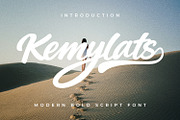 Kemylats Modern Bold Script Font, a Script Font by Maulana Creative (Thumbnail 1 of 9)