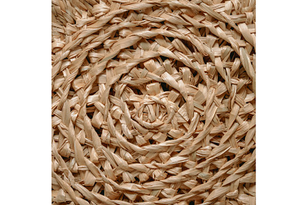 Circular pattern of woven seagrass, an Abstract Photo by Fascinadora