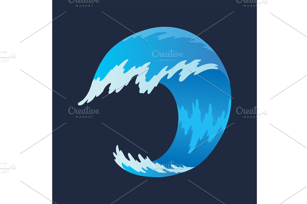 Water splashe. Fluid flow, an Illustration by Things for designers