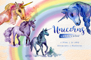 Unicorn Watercolor Png