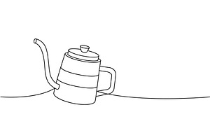 Goose Neck Coffee Kettle One Line