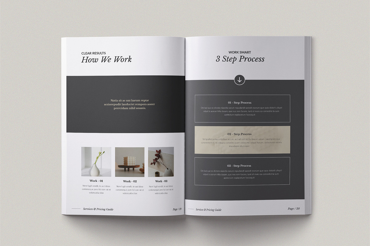 Services & Pricing Guide CANVA, a Brochure Template by TemplateFolio-Shop (Photo 15 of 20)