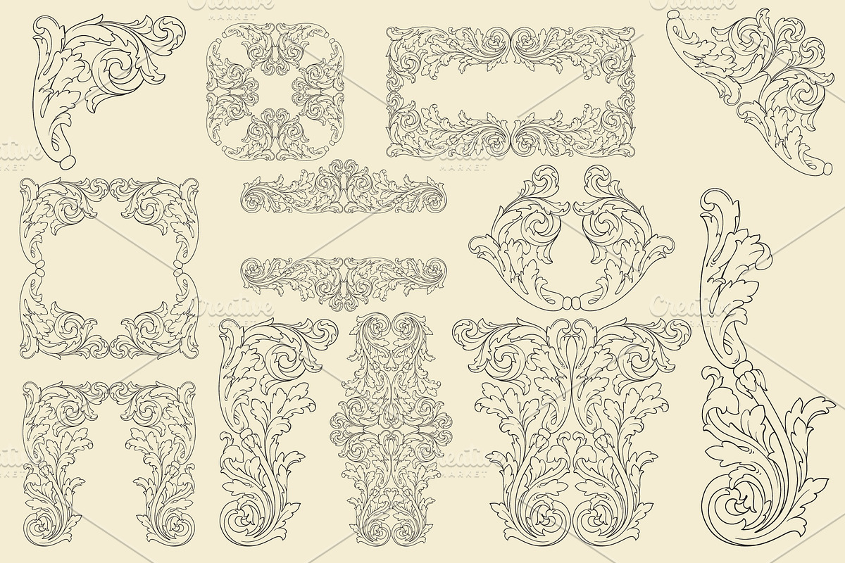 Frames And Borders Ornate Vintage, a Decorative Illustration by Samira (Photo 5 of 6)
