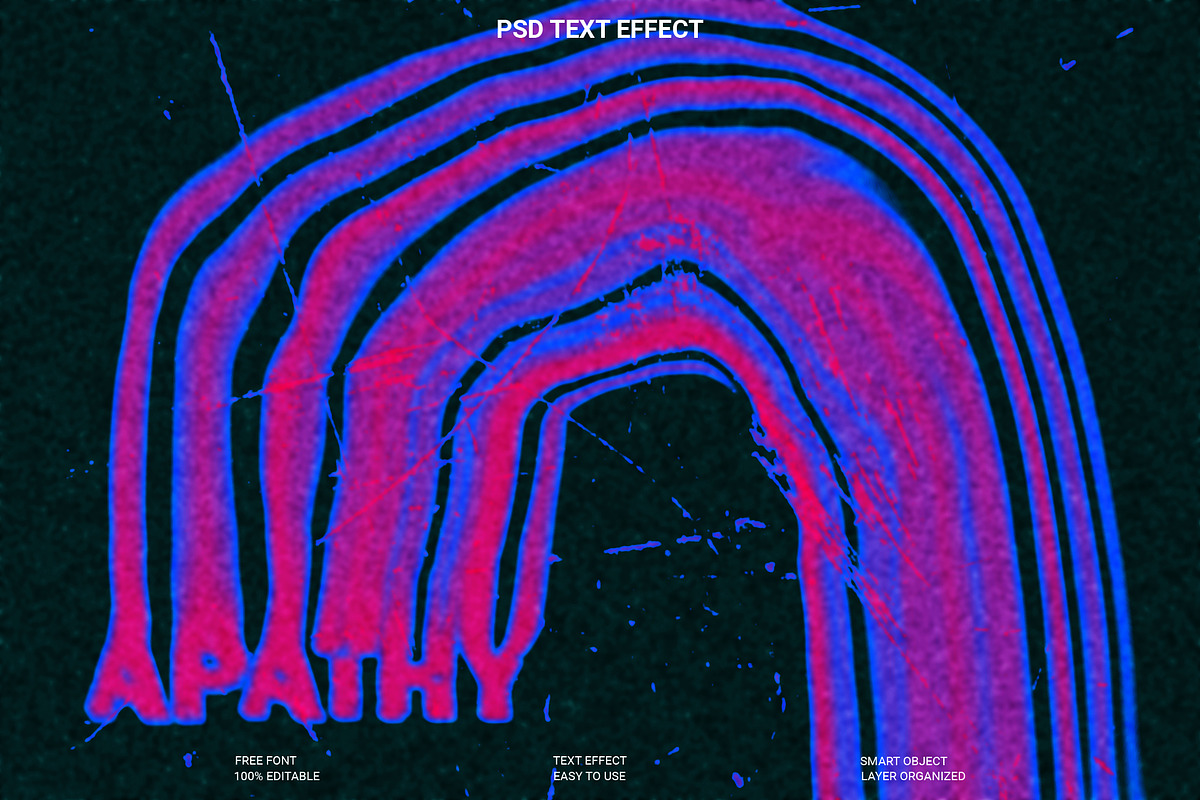 Distorted Retro Arches Text Effect, a Layer Style Add-On by Imamul001
