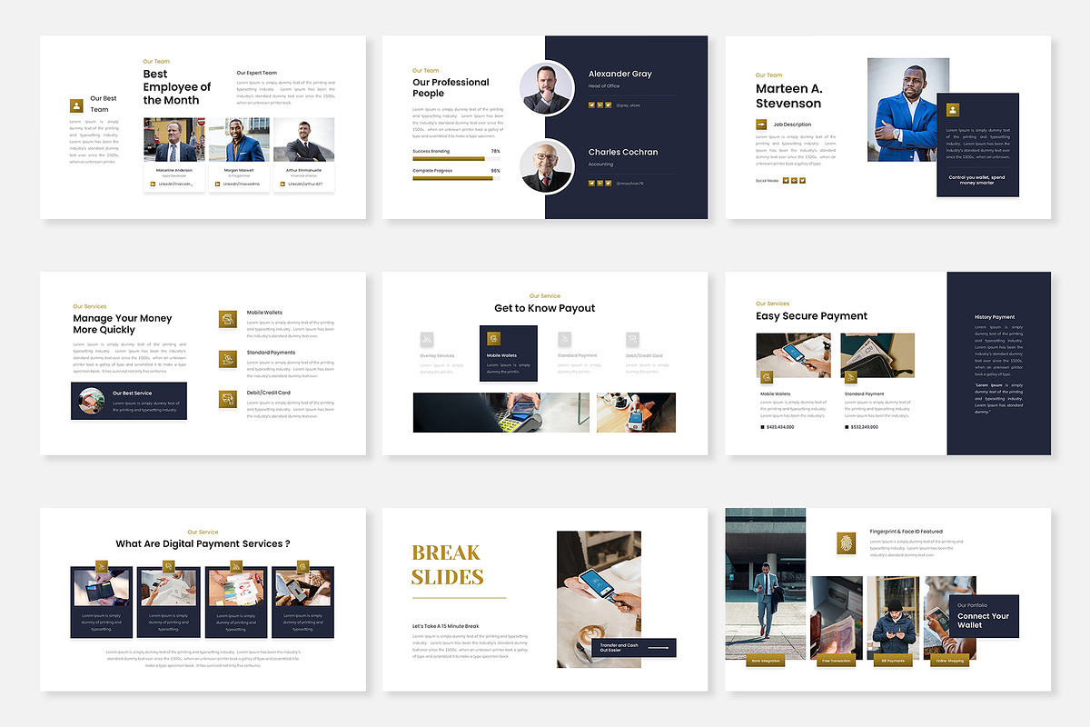 Digital Payment PowerPoint Template, a Presentation Template by Premast (Photo 3 of 5)