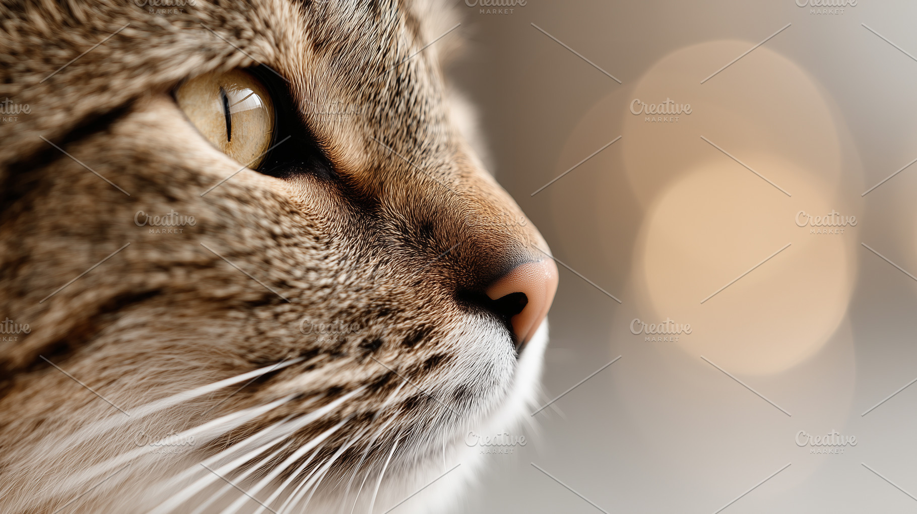 Cat face with sharp eye, nose, an Animal Photo by MistyDay