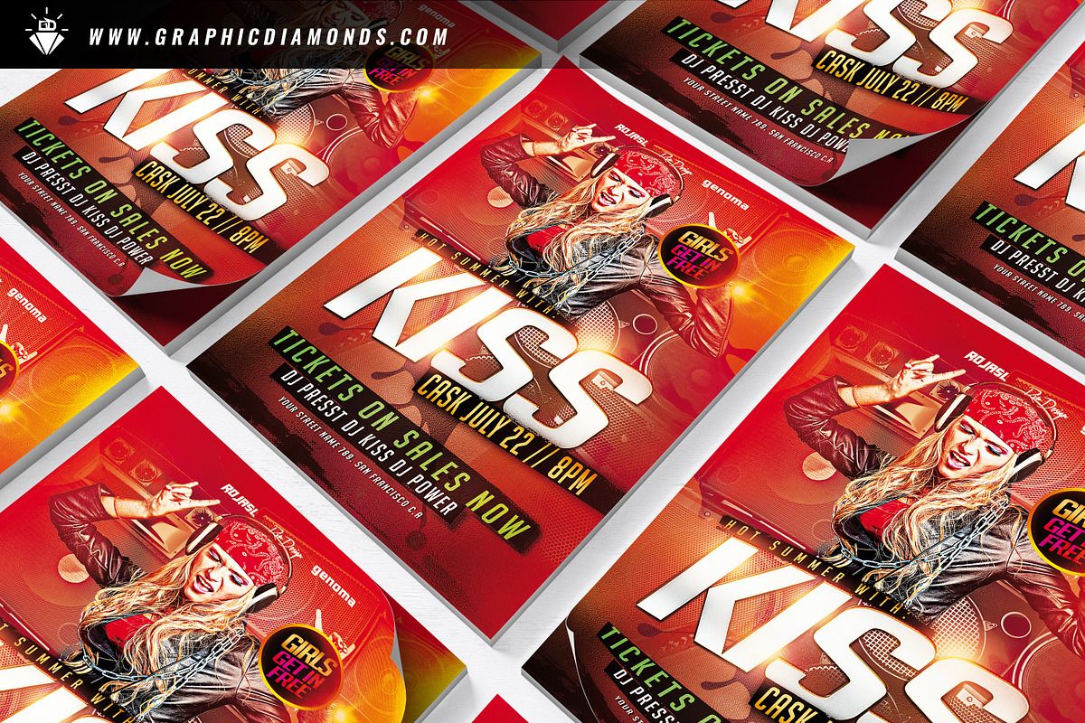 Summer Guest Female DJ Flyer, a Flyer Template by GraphicDiamonds (Photo 5 of 6)