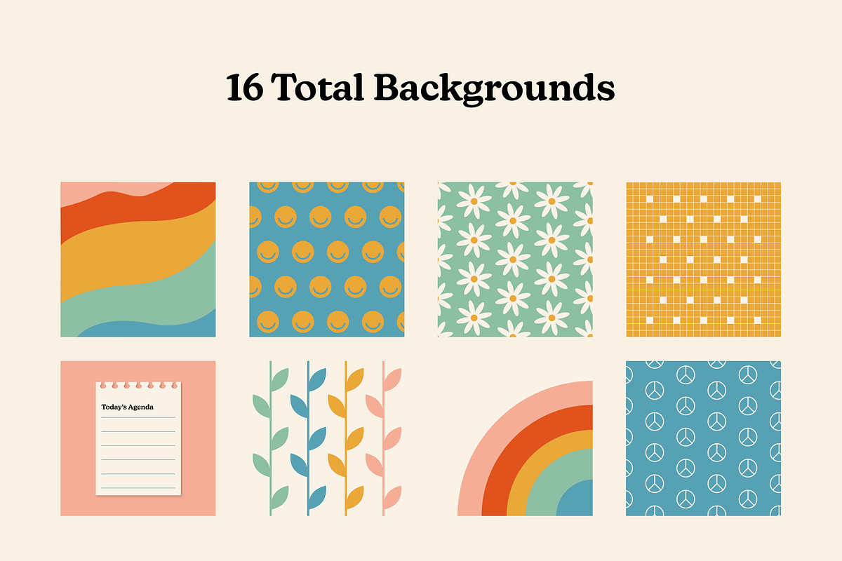 70's Retro Patterns and Icons, a Pattern Graphic by JP | Designs (Photo 5 of 8)