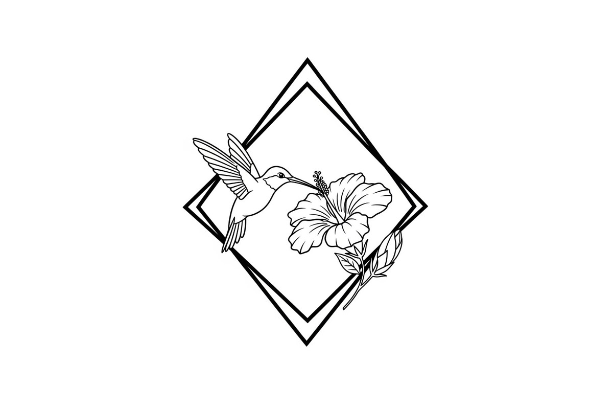 Hummingbird Flower Design Bundle, an Illustration by Designs_River (Photo 10 of 31)