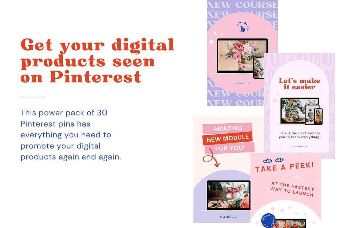 Bright & Bold Canva Device Pins, a Social Media Template by Creative Day (Photo 5 of 6)