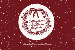 Cottagecore Christmas Clipart, a Decorative Illustration by Barkova Nadya