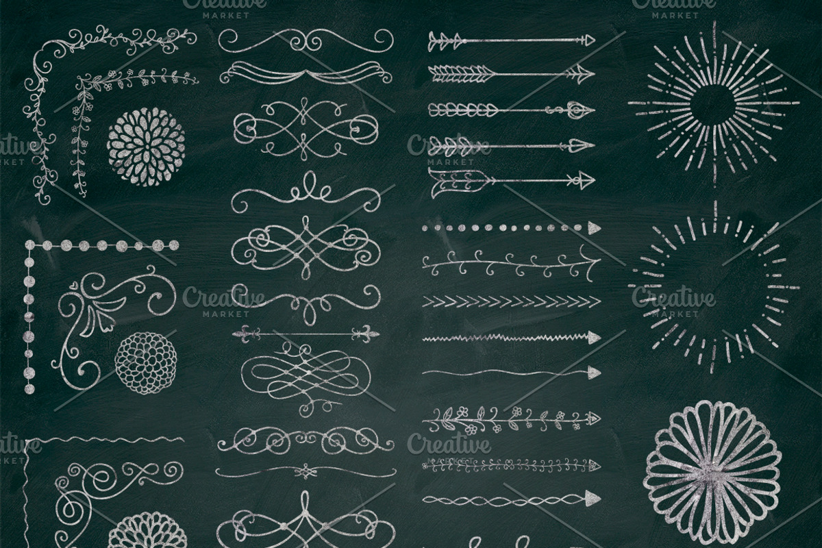 50 PNG Chalk Drawing Elements, an Object Graphic by Olya Creative
