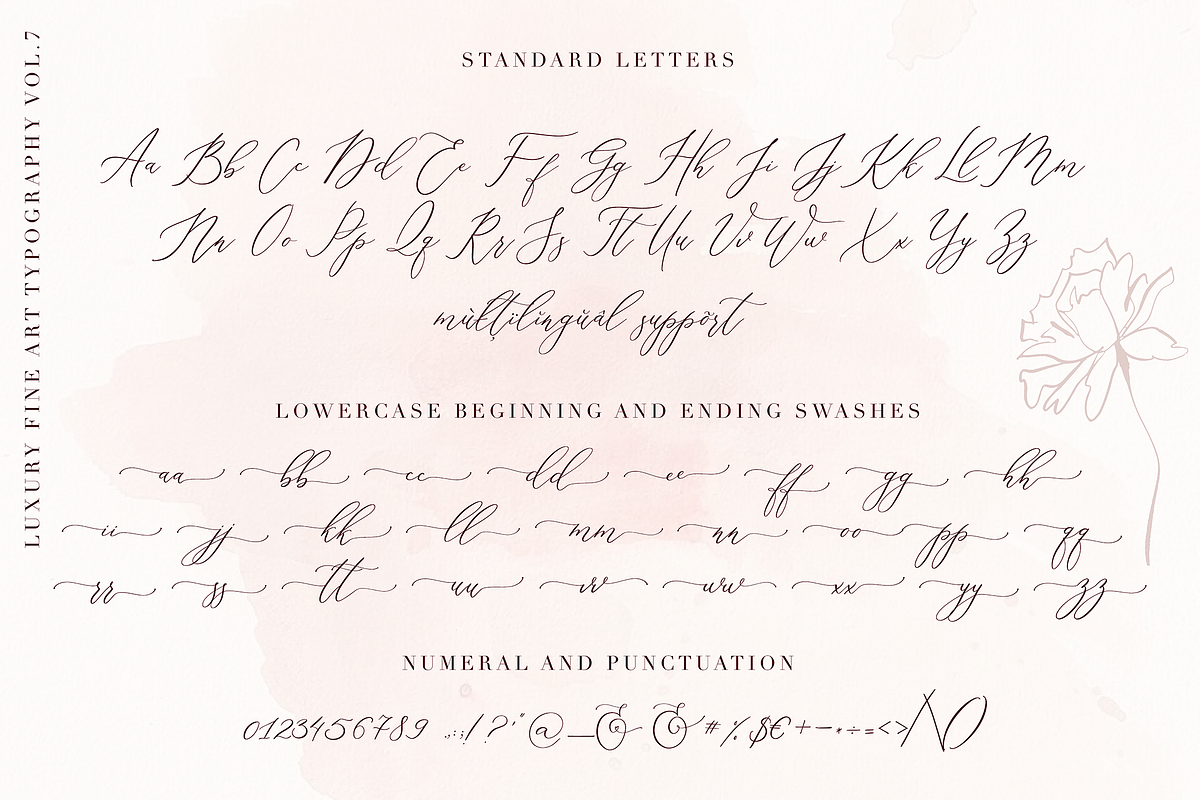Floral Hearts-Luxury Script Font, a Handwritten Font by PeachCreme (Photo 11 of 11)