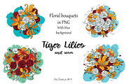 Tiger Lilies & Roses - clip-art, an Illustration by Zooza Art (Thumbnail 10 of 15)