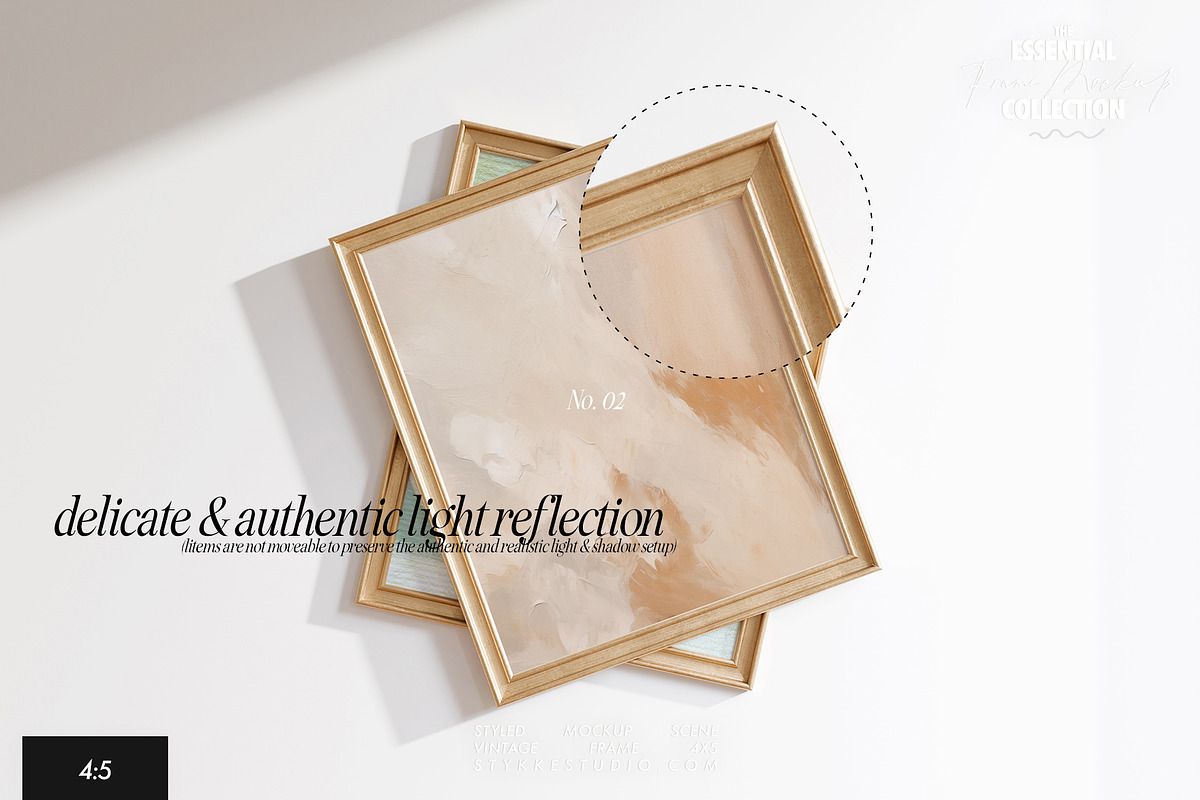 VINTAGE FRAME MOCKUP | 4:5, a Household Mockup by Stykke Studio (Photo 2 of 23)